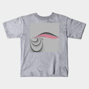 Grey and Rose pink Kids T-Shirt